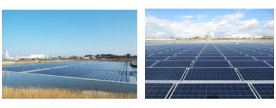水上フロート式太陽光発電所